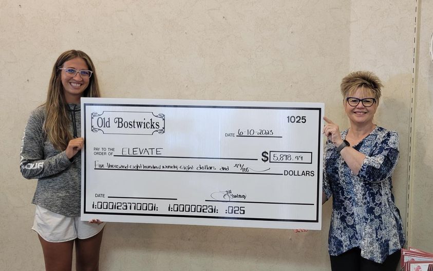 Jill Stenberg owner of Old Bostwicks donates to Elevate Youth Center