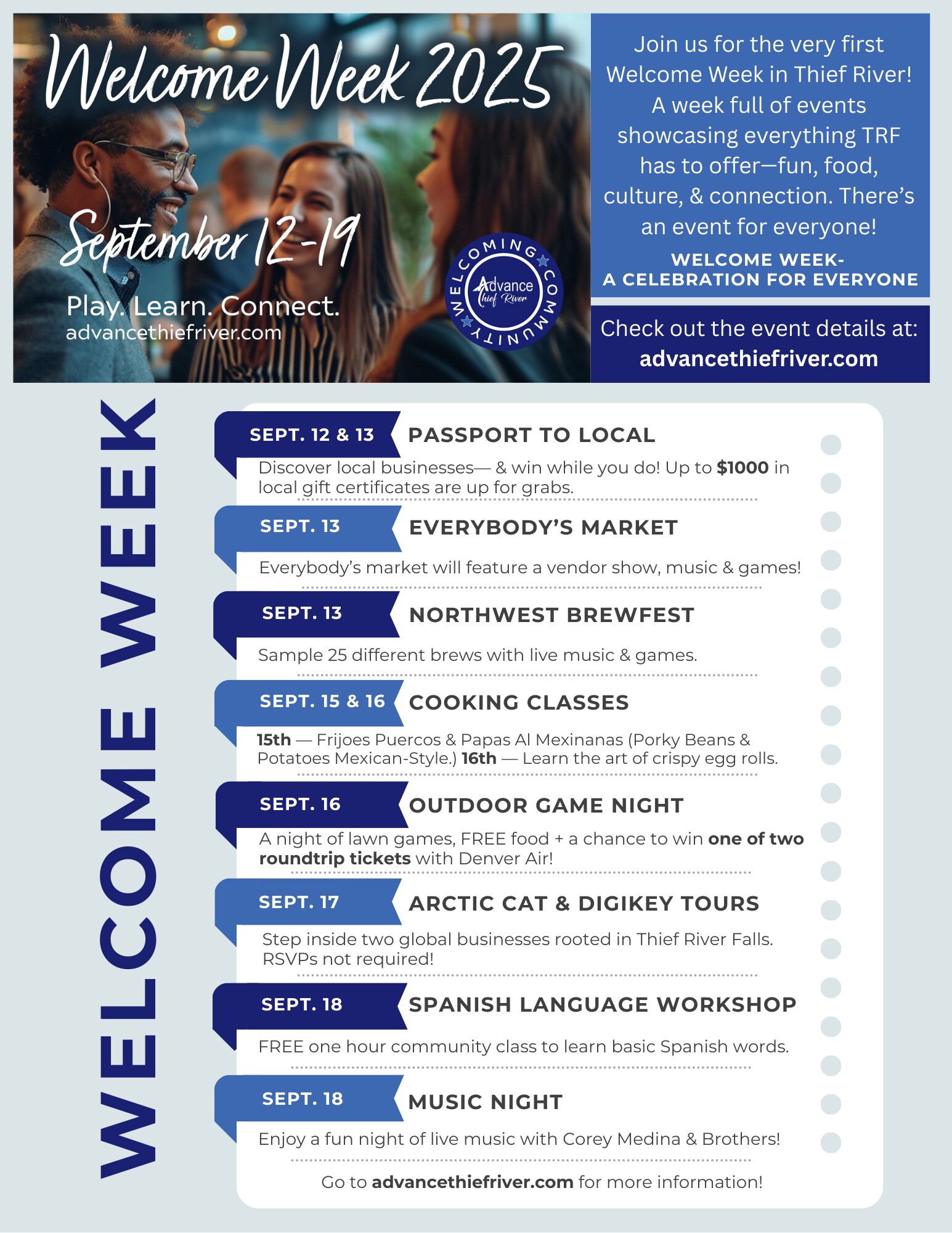 Welcome Week Flyer Final welcome week thief river falls mn